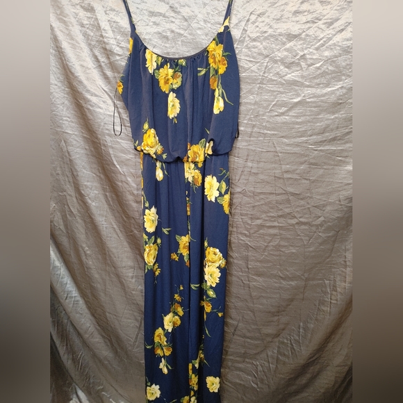 Kaileigh Pants - Stitch Fix Kaileigh Romper Navy & Yellow M